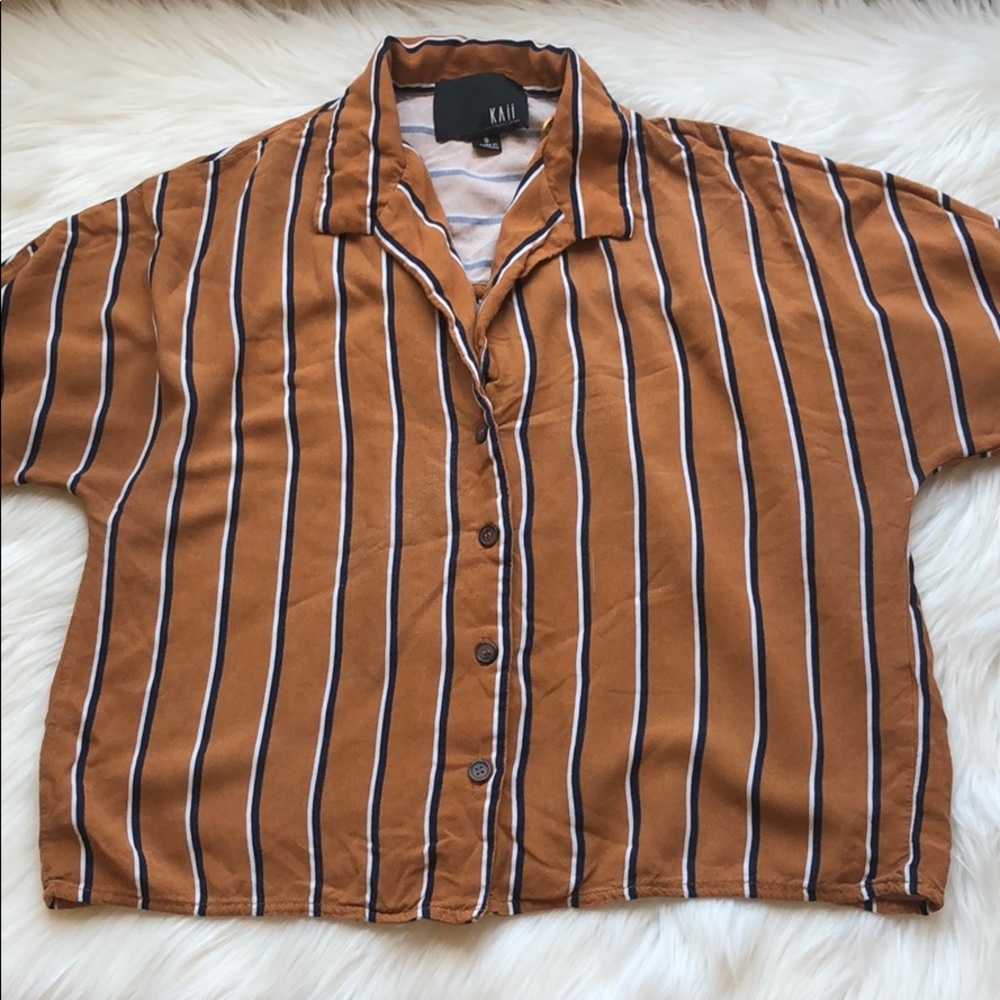 Striped Mustard Yellow Top